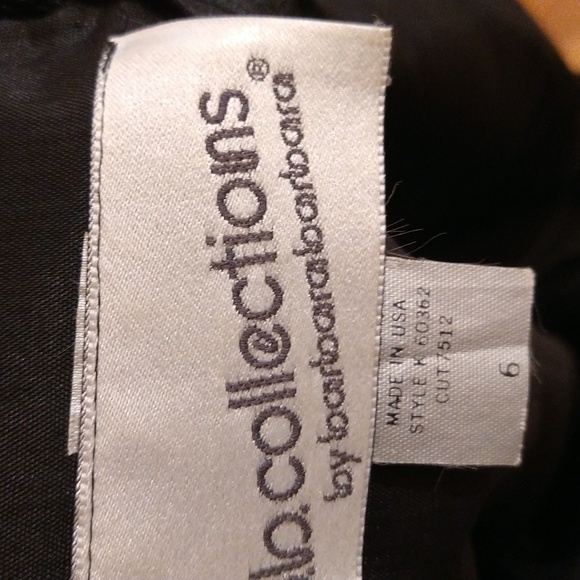 Vintage b.b. collections black velvet backless dress Sz 6 - Picture 10 of 11